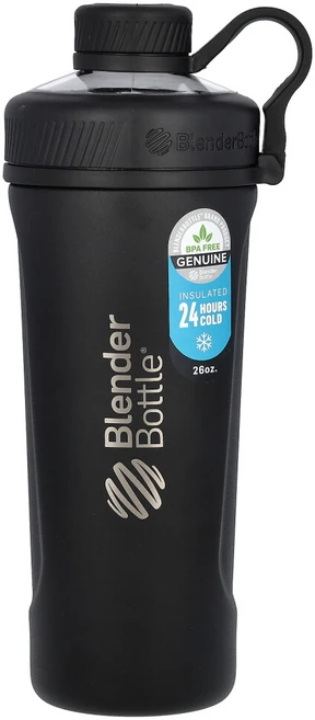 블랜더보틀 Radian 절연 스테인리스 스틸 매트 블랙 26oz, 1개 - 쿠팡
