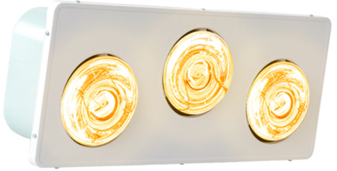 국산 욕실 난방기 화장실 온열기 욕실히터 난로 순간 발열 방수, 3구, 금색