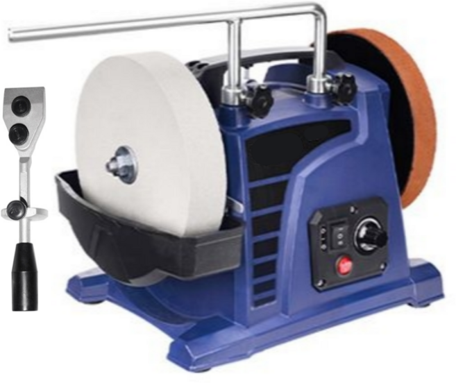 엦살림 클래스는 영원히 전동 칼갈이 전통 습식 칼가는 기계 전기 칼 가위 갈이 자동 연마기, 1개, 짧은 칼날 전용