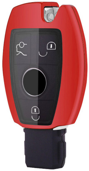 더조은셀러 벤츠 E C S 클래스 키케이스 키홀더 풀커버 클리어뷰, 벤츠 CV-01 - 레드