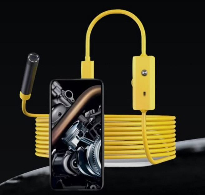 스마트폰 내시경 카메라 방수 산업용 배관내시경 스마트폰 검사 카메라 핸드폰 led 엔진 케이블 5m, 1