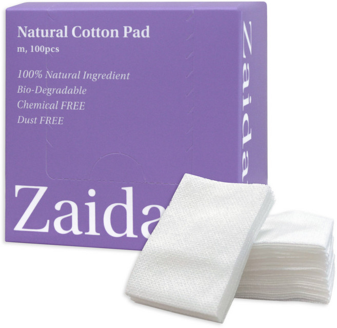 자이담 100% 순면 일회용해면 M 100매 화장솜 세안거즈 페이스타월 일회용수건 스킨케어 토너팩, 1개, 100매입