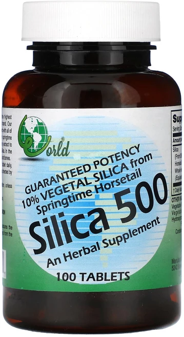 World Organic 실리카 500 50mg 100정, WorldOrganic실리카50050mg100정, 1개 - 쿠팡