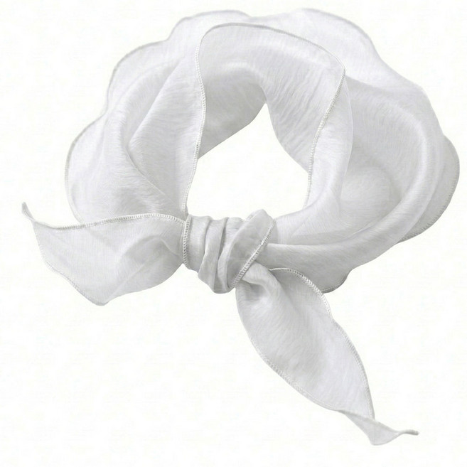 메리앤유 파스텔 컬러 은은한 실키 소재 쁘띠 미니 스카프 국산