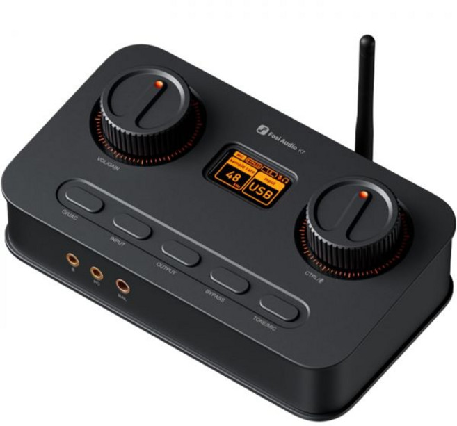 포시 오디오 K7 DAC 헤드폰 앰프 작업 공간 및 게임용 PC PS5용 데스크톱 USB C 디지털-아날로그 변환기 광학/동축/블루투스 aptX HD LL/마이크 입력 3.5, Fosi Audio K7 DAC 헤드폰 앰프, 데스크탑, 상세페이지 참조, 상세페이지 참조