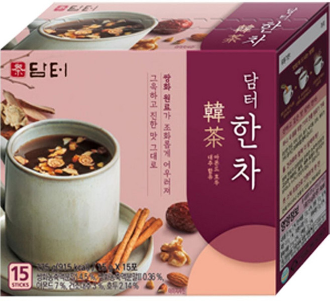 담터 한차 15스틱, 15g, 15개입, 15개