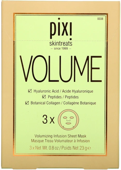 Pixi Beauty Skintreats 플럼프 콜라겐 부스트 볼류마이징 인퓨전 뷰티 시트 마스크 3매 각 23g, 2개 - 쿠팡