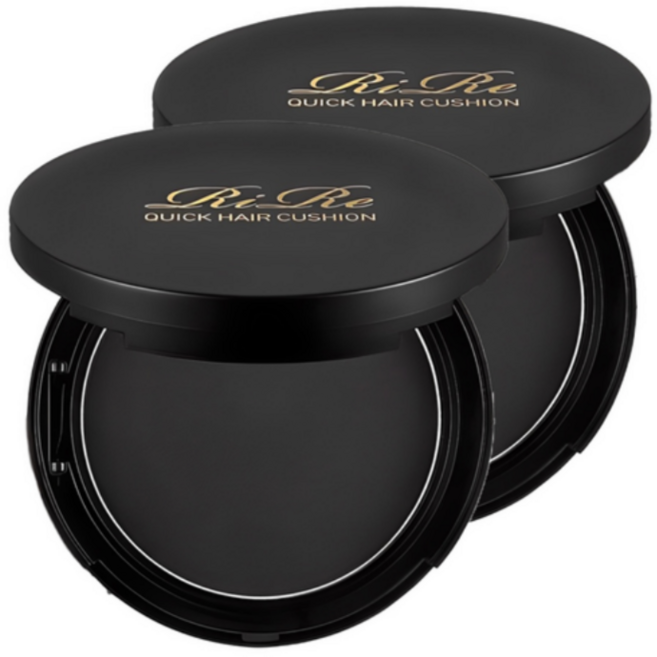 리르 퀵 헤어 흑채 쿠션 14g, 내추럴 블랙 (BLACK), 2개