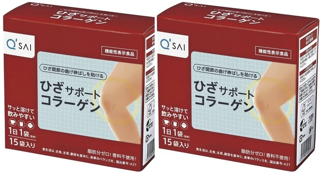 Q'SAI 무릎 서포트 콜라겐 15개입, 75g, 2개 - 쿠팡