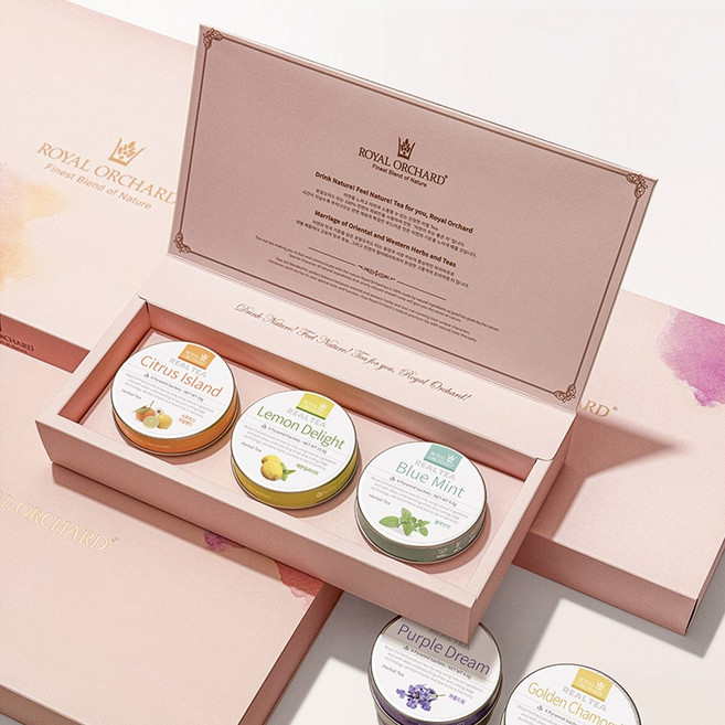 로얄오차드 실버틴3 프리미엄 차 선물세트 (티TEA티백 3년연속 세계미각대회 수상), 여행용 3캔 D세트, 1세트