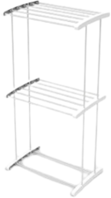 브리즈 알뜰 미니 건조대 2단, White(화이트)