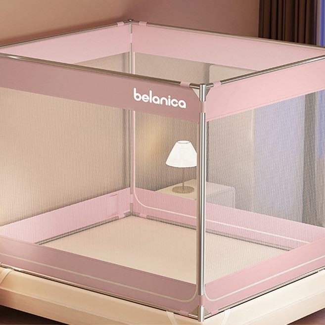 개웃기냥 모기장 KC인증 육각형 망사 침대 텐트형 3방향 문, C 핑크