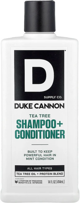 듀크 캐논 서플라이 컴퍼니 샴푸 + 컨디셔너 티트리 모든 모발 타입용 414ml (14 fl oz) DUK-00542 - 쿠팡