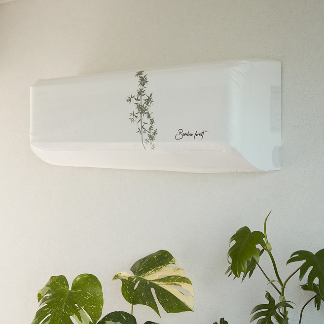 폴라도레 스탠드 벽걸이 에어컨커버 삼성무풍 엘지 캐리어 덮개 가리개, 01.뱀부화이트