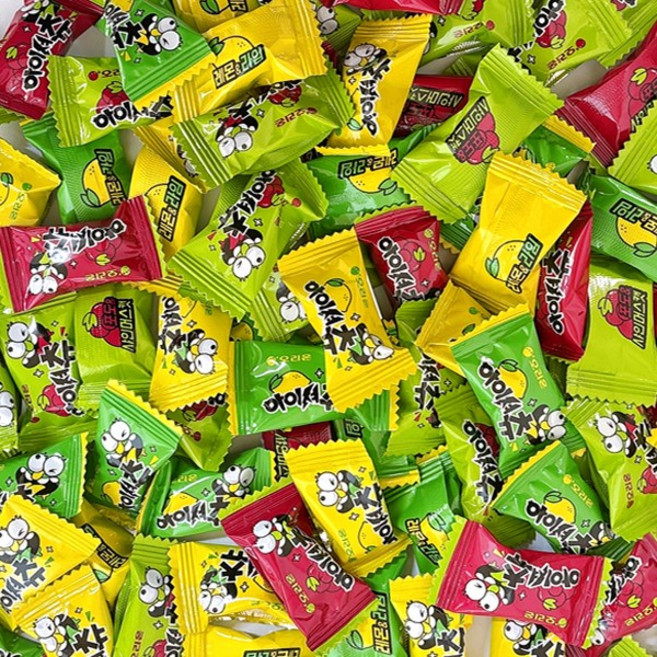 오리온 아이셔츄 포도샤인머스캣+레몬라임 4가지맛(2종) 학교 학원 사무실 간식 츄잉캔디, 60개, 4g