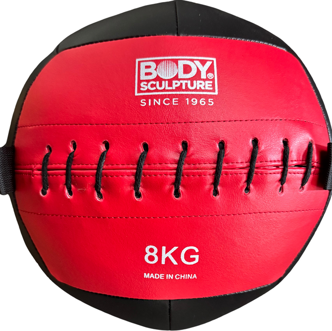 키텍 크로스핏 월볼 8kg 소프트 메디신볼 슬램볼 웨이트 운동기구, 1개, 빨간색