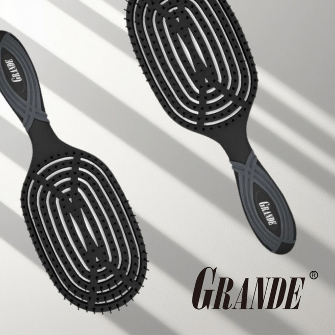 뉴웨이 헤어브러시 그란데 헤어 브러쉬, 1개, 블랙