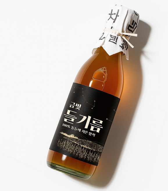 저온압착 금빛 들기름 고소한 통들깨, 1개, 350ml