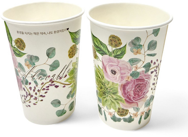 모담팩 어도러블 친환경 종이컵 390ml, 50개, 2개