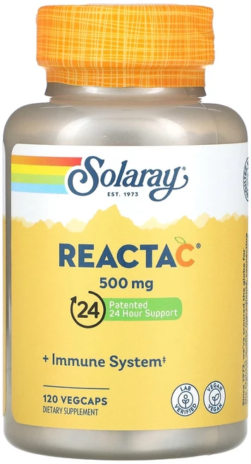 Solaray Reacta-C 500mg 베지 캡슐 120정, SolarayReactaC500mg베지캡슐120정, 1개 - 쿠팡