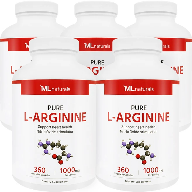 마이라이프 내추럴스 L-아르기닌 1000mg, 360정, 5개 - 쿠팡