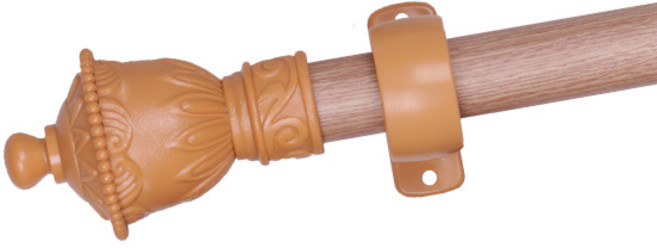 한국레일갤럭시 25mm 궁전 커튼봉 커텐봉, 우드