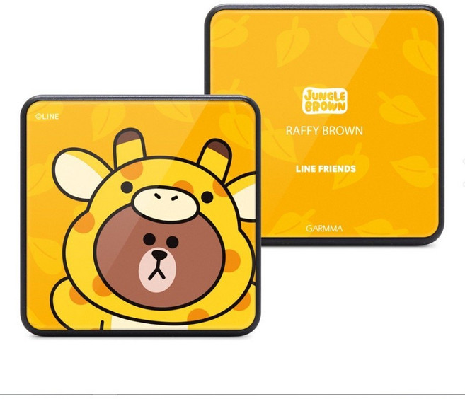 GARMMA LINE friends 玻璃鏡面行動電源 叢林系列, 長頸鹿熊大, 長頸鹿熊大