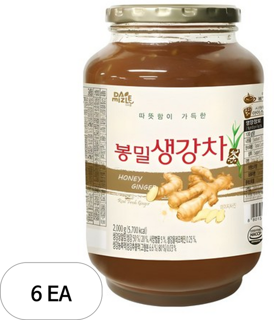 다미즐 봉밀 생강차, 2kg, 1개입, 6개