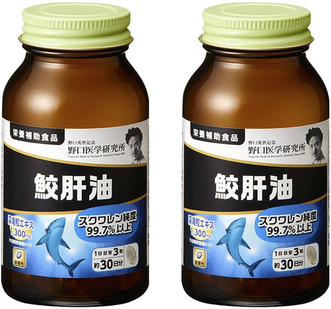 NoguchiMedicalResearchInstitute 鯊魚肝油軟膠囊 1300mg 57.96g, 2個, 90片