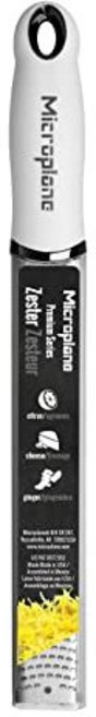 흰색 마이크로플레인 프리미엄 클래식 제스터 강판 - 흰색 Microplane Premium Classic Citrus Zester Tool and Parmesan Cheese G, 1개, 하얀색