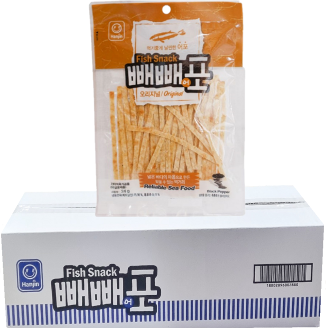 (한진) 빼빼어포 오리지널 24g, 30개