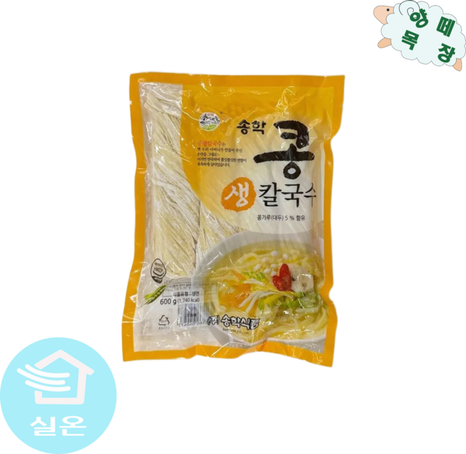 송학식품 콩 생칼국수, 600g, 4개