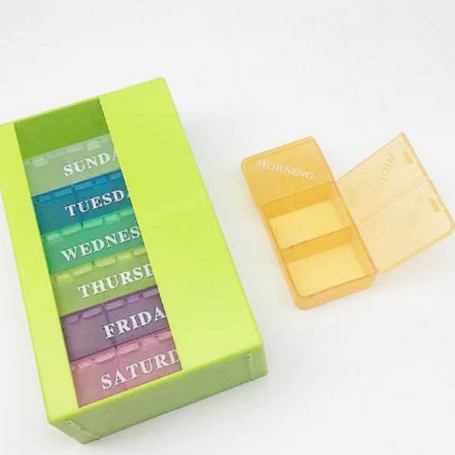 비타민케이스 요일별 약통 휴대용 알약케이스 정리 보관 학생 직장인 여행, 1개