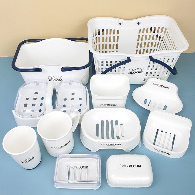 데일리블룸 욕실용품 양치컵 비누각 비누대 칫솔걸이 목욕, 04 데일리블룸 투명 뚜껑 비누각-대, 1개