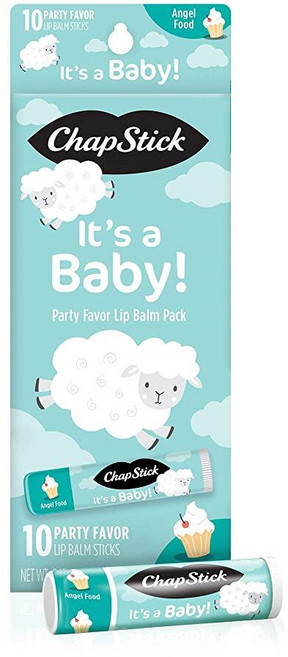 Chapstick Party Favor 립밤 선물 팩 It's a Baby 스틱 10개 각 4.3g(0.15온스) 크림 화이트 212875