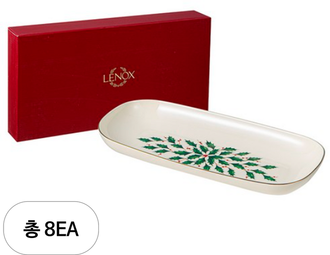 레녹스 홀리데이 브레드 트레이, 혼합 색상, 8개