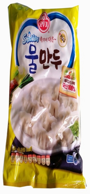 오뚜기 물만두 1350g, 아이스박스 2000원, 1.35kg, 1개, 1개