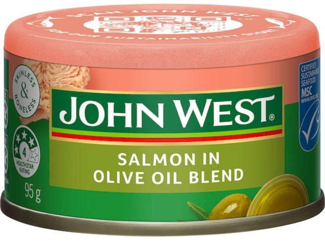 John West Salmon In Olive Oil Blend 95g 존웨스트 연어 오일 블랜드 통조림95g 6pack, 6개