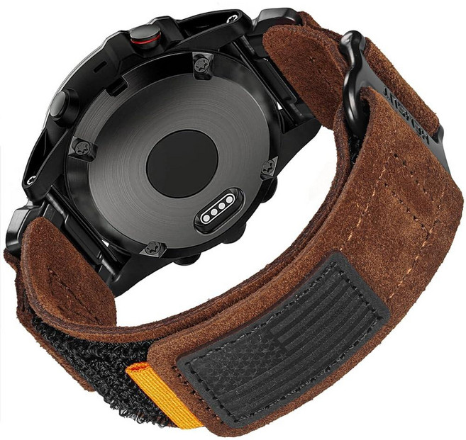 나일론 스포츠 시계 밴드 Garmin Instinct 3 50mm/Fenix 8 51mm/Fenix 7X/7X Pro/6X/6X Pro/5X/5X Plus Tactix 7, 26MM / Middle (7.2'' to 8.2''), 커피/2