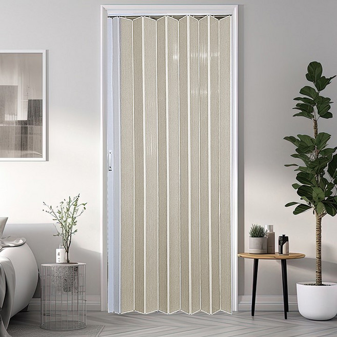 이케이몰 자바라 문 커튼 접이식 슬라이딩 홀딩 도어 더블 샤이니 사이즈 및 기재
