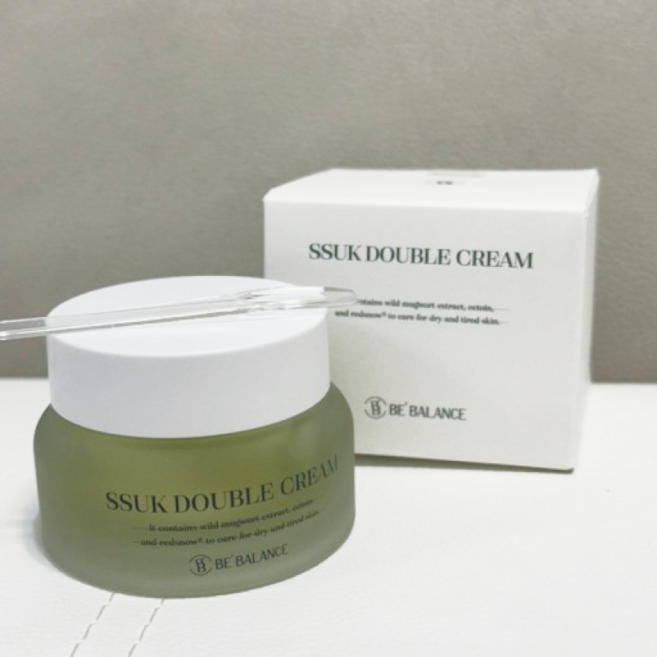 [본사정품] 비밸런스 쑥 더블 크림 BE'BALANCE 쑥 세럼 부스터 크림, 1개, 50ml