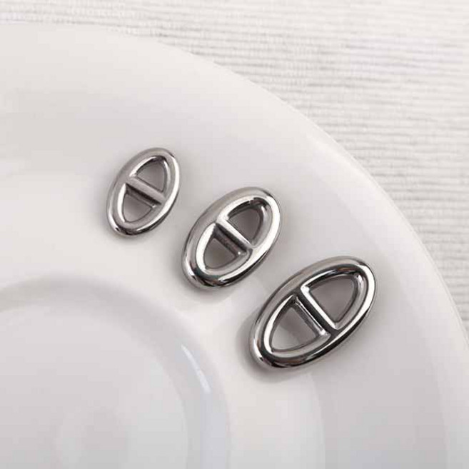 싼비즈 [8-111-10]써지컬스틸 펜던트 버클/소/중/대 8x12.4/11x17/12x21mm 1개