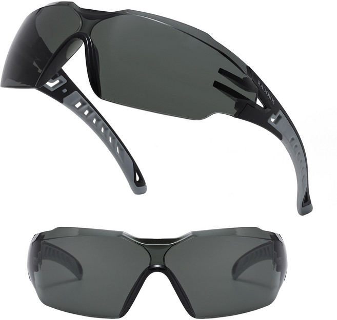 RAUOJOS 보안경 작업 보안경 김서림방지 방수의 고글 스포츠 고글 ROS-SG247, 1개, 회색