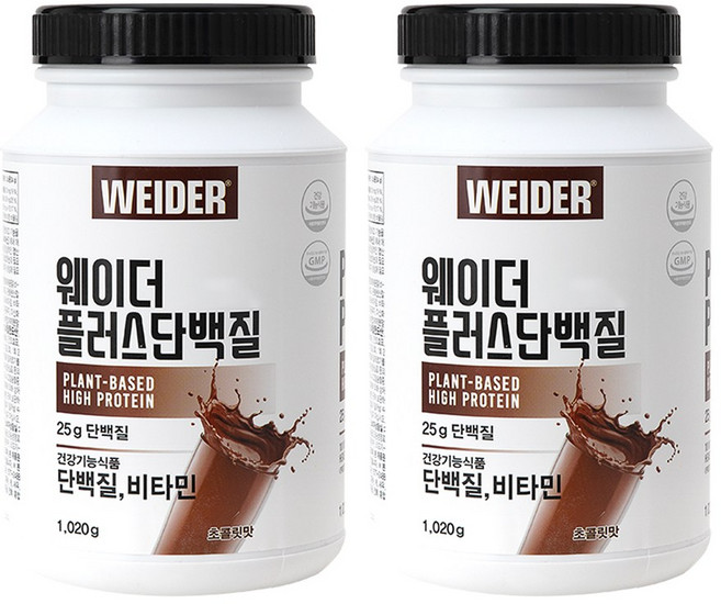 웨이더 플러스 단백질 1020g 단백질 보충제, 1.02kg, 2개