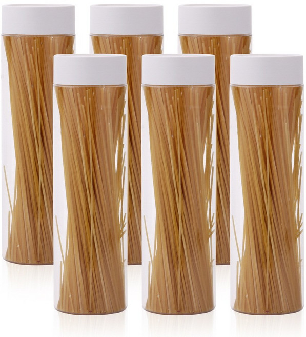 바른락 깔끔 파스타 보관용기(화이트) 1200ml X 6개, 1세트, 6개입