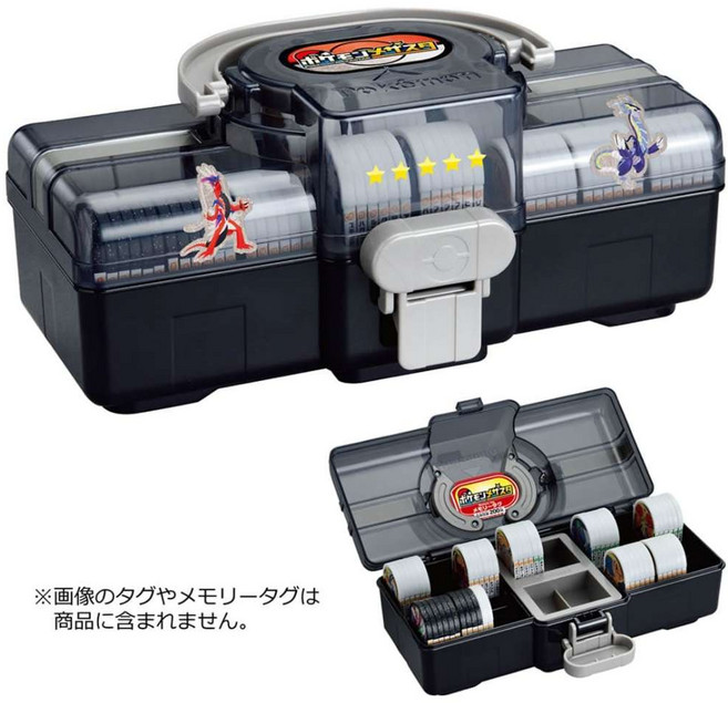 TAKARATOMY ARTS 寶可夢 Mezastar 機台遊戲卡片收納盒 日本正版 辦公王, 1個, 大(可裝96枚)-黑