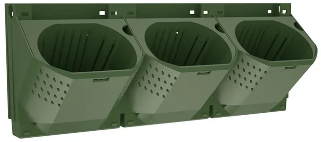 수직 입체식 재배 상자 녹화 식물벽 플라스틱 화분 컨테이너 벽걸이형 복합 재배통, 01 3 holes