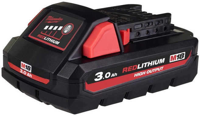 米沃奇 PACKOUT 18V 無碳刷 可堆疊 乾濕兩用吸塵器 M18 FPOVCL-0, 單買M18HB3電池