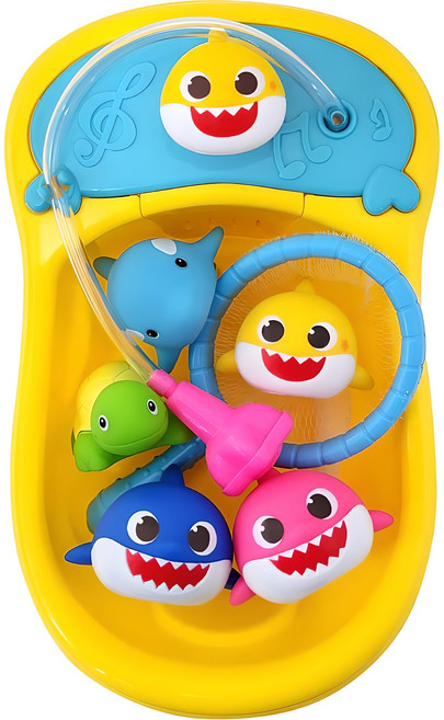 핑크퐁 아기상어 샤워기 욕조 뜰채 낚시놀이, 아이윌컴퍼니