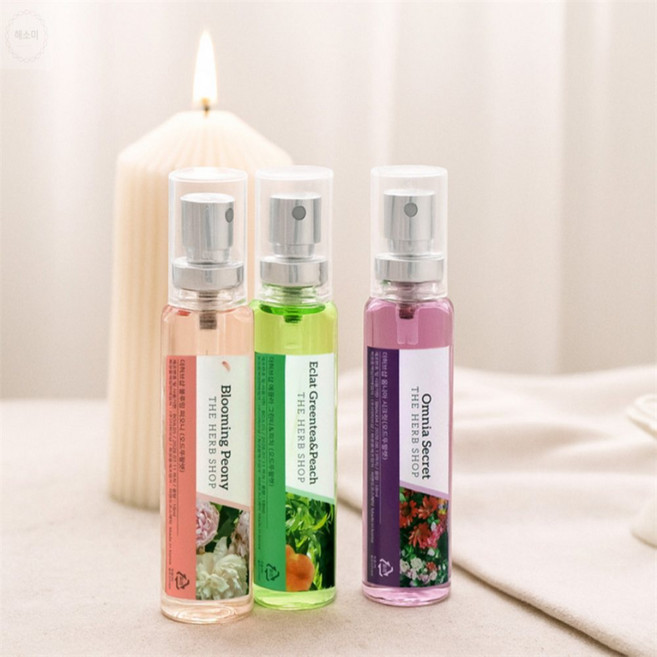 해소미 더허브샵 오드뚜왈렛 향수18ml 더허브샵향수블루밍피오니, 에끌라그린티&피치, 1, 18ml